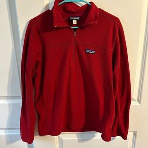 Red Patagonia quarter zip